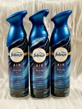 Febreze Air Mist Air Freshener Spray, Room Spray, Ocean Scent, 8.8oz, 3 Count