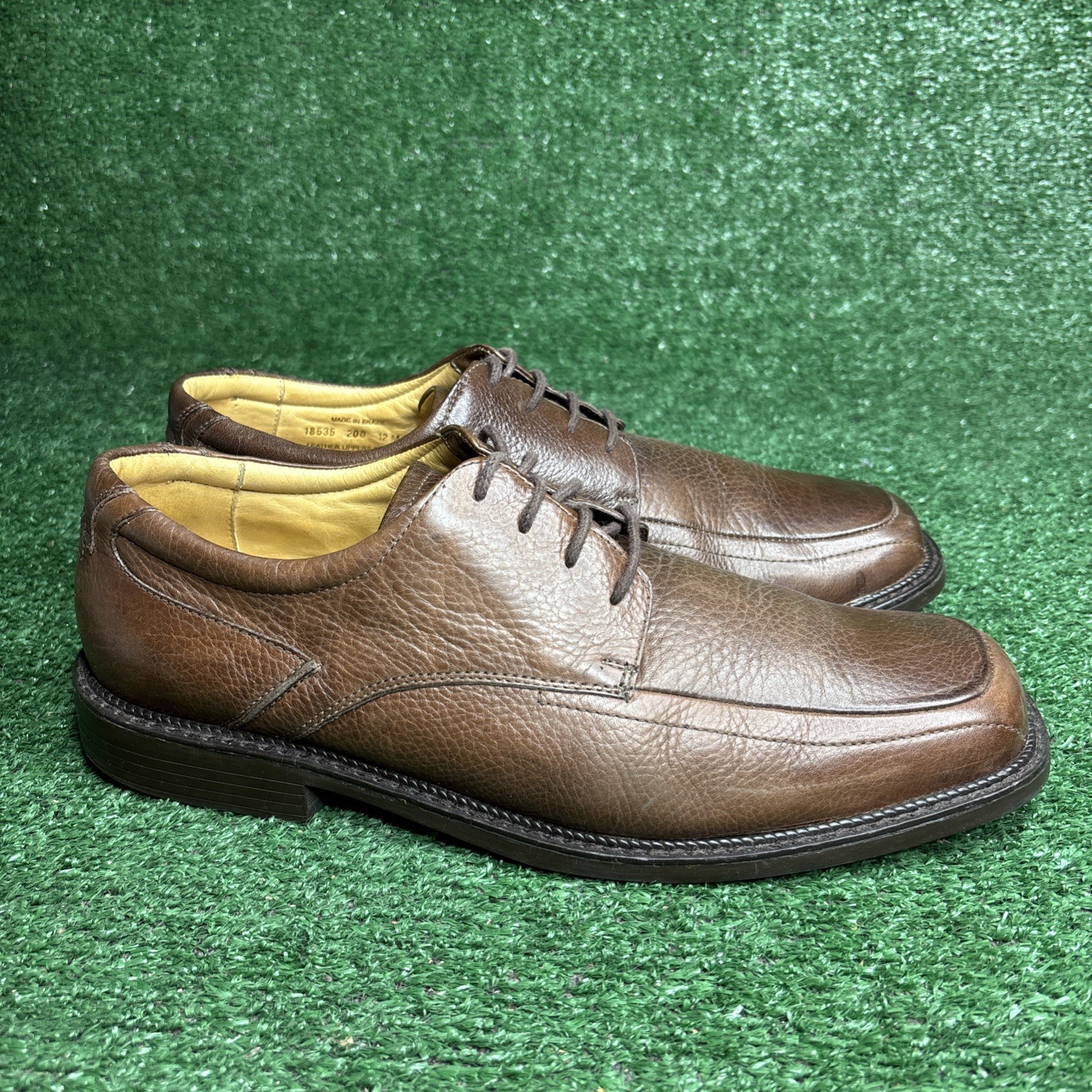 SAOLA Oxford uomo FLORSHEIM comodo pelle di pecora marrone ciottolato taglia 12