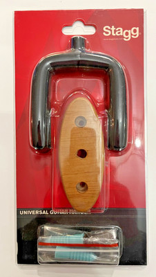 NEW Stagg universal Guitar hanger wall mount with wooden base includes hardware