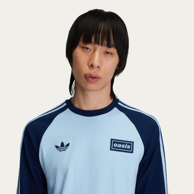 adidas x Oasis Tour Three Stripes L/S T-shirt Clear Sky KT3427