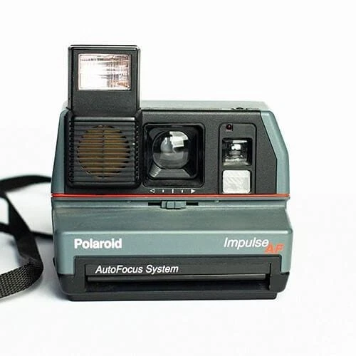 Polaroid impulse portrait instant film camera, vintage autofocus af, retro
