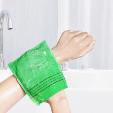 6 Pieces Korean Exfoliating Mitts and Washcloth Set, Asian Exfoliating Bath W...