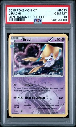 2016 POKEMON XY GENERATIONS RADIANT COLLECTION PORTUGUESE #RC13 JIRACHI PSA 10