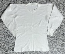 SEARS MEN S STORE Vintage 80s Thermal Shirt Ivory Long Sleeve Adult Medium Small