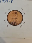 1957 P Lincoln Wheat Cent/Penny Coin Proof