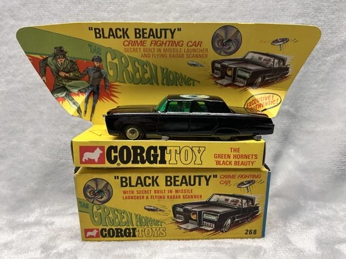 RARE Corgi 268 The Green Hornet Black Beauty NIB Vintage 60s NM