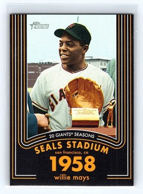 2020 Topps Heritage 20 Giants Seasons #8 Willie Mays San Francisco Giants