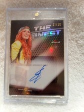 Becky Lynch 2025 Topps Finest WWE Black /25 On Card Autograph 