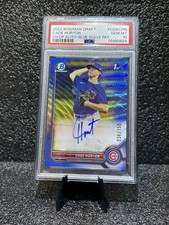2022 Bowman Draft Chrome Cade Horton Auto Blue Wave Refractor PSA 10 Mint /150