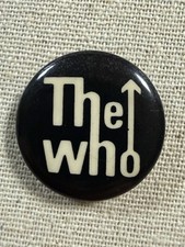The Who Black And White Logo Button Music Collectable Memorabilia