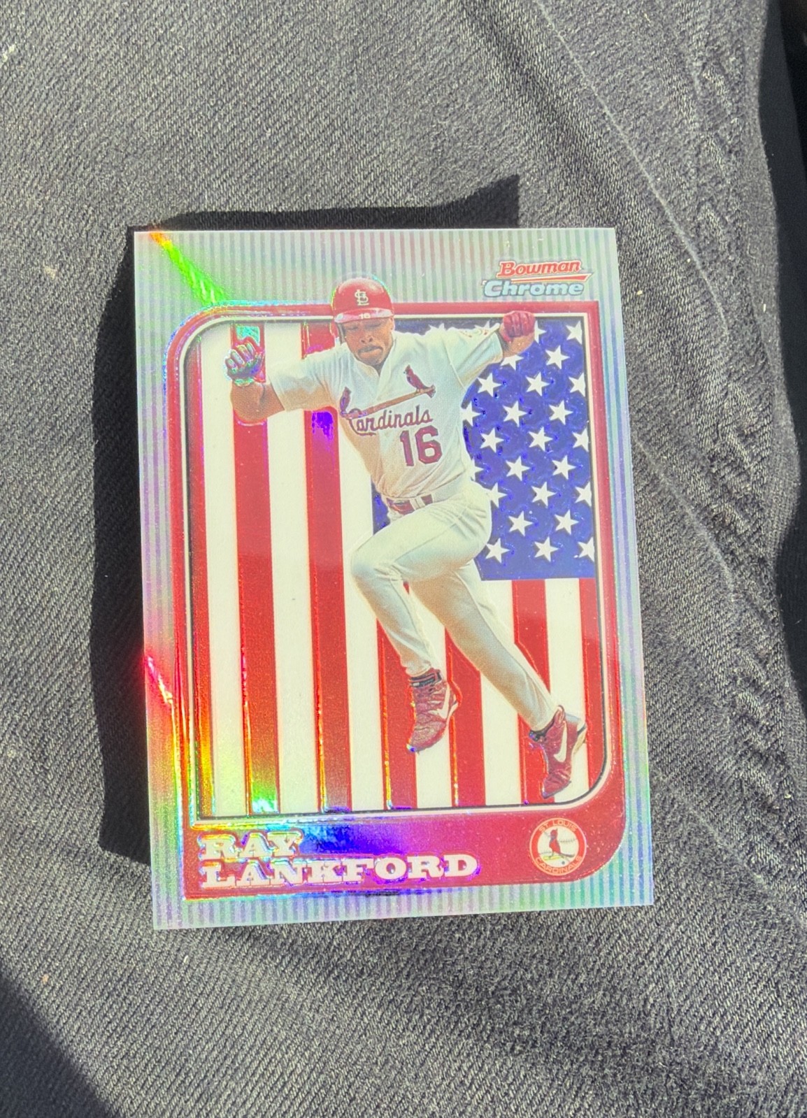 1997 Bowman Chrome - Ray Lankford #28 International Refractor