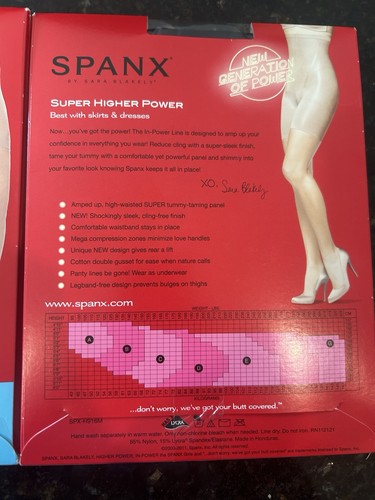 2 Pares NUEVOS CON ETIQUETAS SPANX Mujer Calzoncillos Higher Power Cintura Alta Panty Control Abdomen Talla E - Imagen 6 de 6
