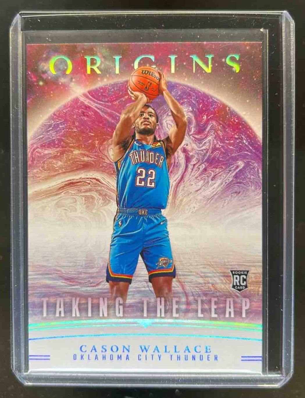 2023-24 Origins Cason Wallace Taking the Leap RC Rookie #14 Thunder