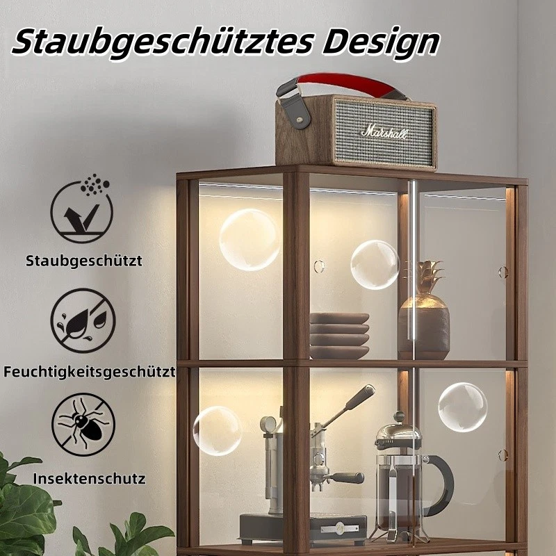 Single Large Acrylic Display Cabinet 5 Tier Stand Collectible Perspex - Image 2 of 4