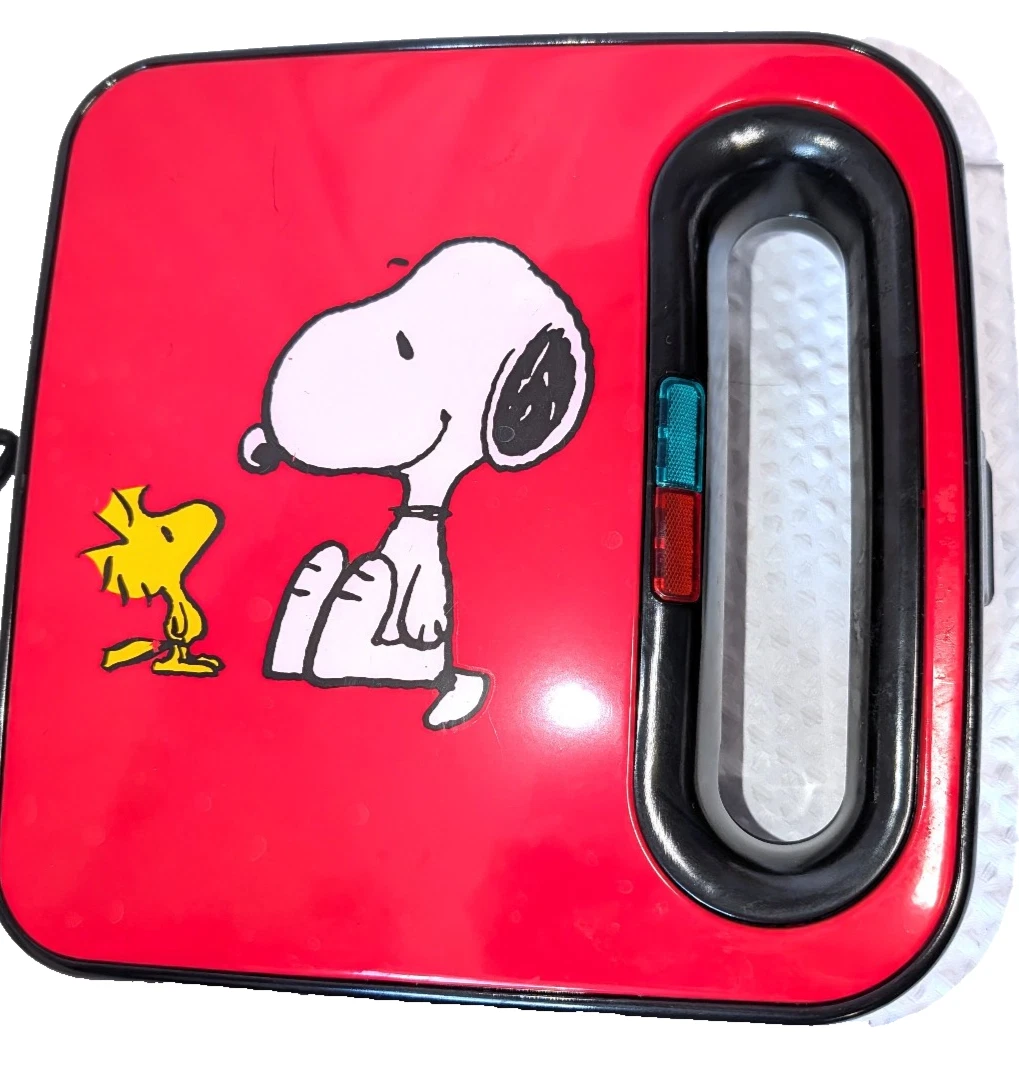 Peanuts Snoopy & Woodstock Red Grilled Cheese Maker Panini 2 Sandwich Press