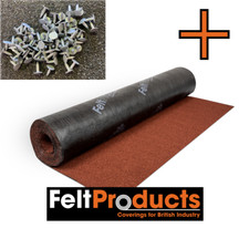 SHED ROOFING KIT- Polyester Felt + Felt Nails Combo - Black, Red or Green