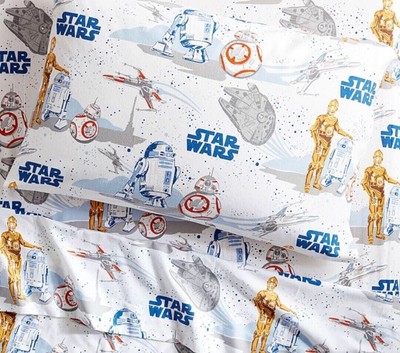 Pottery Barn Kids Star Wars Droid Queen 4 Piece Sheet Set Ebay