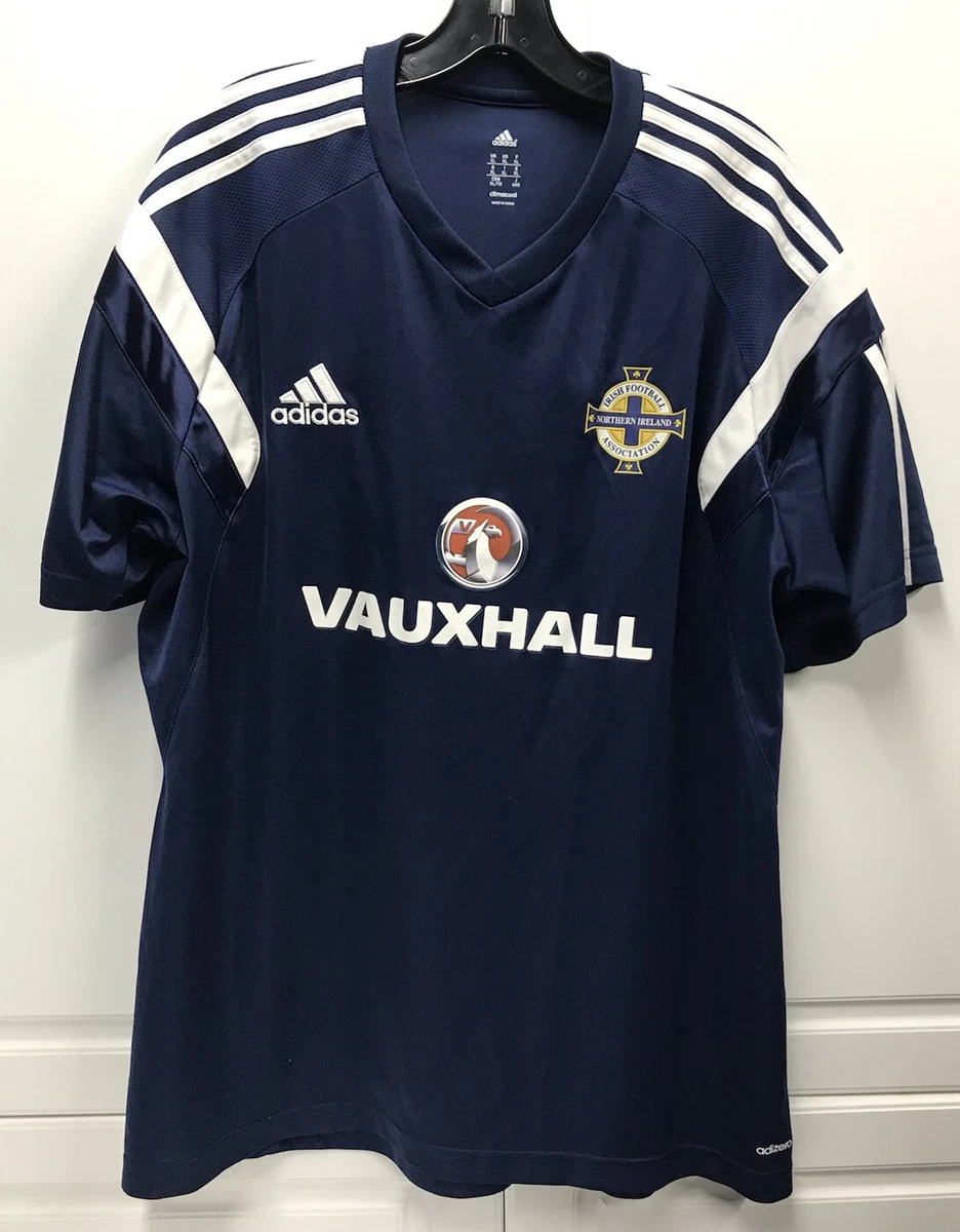 Adidas Ireland Football Association Vauxhall Blue Soccer Jersey Adizero XL