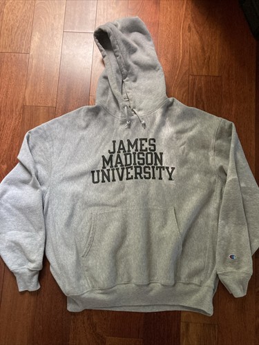 Vintage 90s Champion - James Madison University - XXL Hoodie Gray Y2K JMU