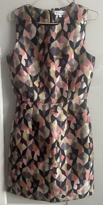Ladies Warehouse Size 8  Multicoloured Shift Dress Sleeveless Party Going Out