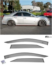 EOS Visors For 08-13 Cadillac CTS Smoke Tinted Side Vent Window Rain Deflectors