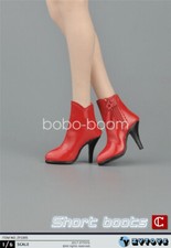 ZY Toys 1/6 COOL GIRL CG CY Red Short Boots FIT FOR PHICEN KUMIK Female Body