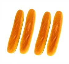 Artificial French Long Bread 11 Inches PU Material Lifelike Fake Cake 4Pcs