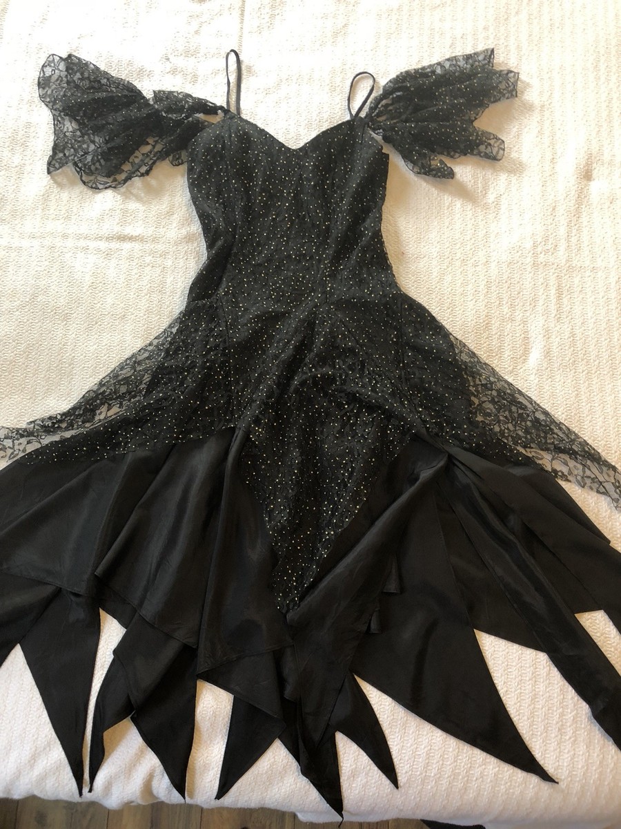 Vintage 80s Shredded Lace Party Dress Gothic Glam Magic Fairy Medieval New Wave | eBay Vintage 80s Shredded Lace Party Dress Gothic Glam Magic Fairy Medieval New Wave | eBay