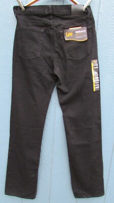 LEE Black Denim Jeans Regular Fit RN 130273 Straight Leg Size 33X36 ...