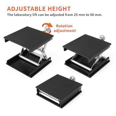 Sollevamento Da Laboratorio HASLED - Piattaforma Regolabile 25-90mm, Alluminio, Per Livelle E Strumenti - Foto 8