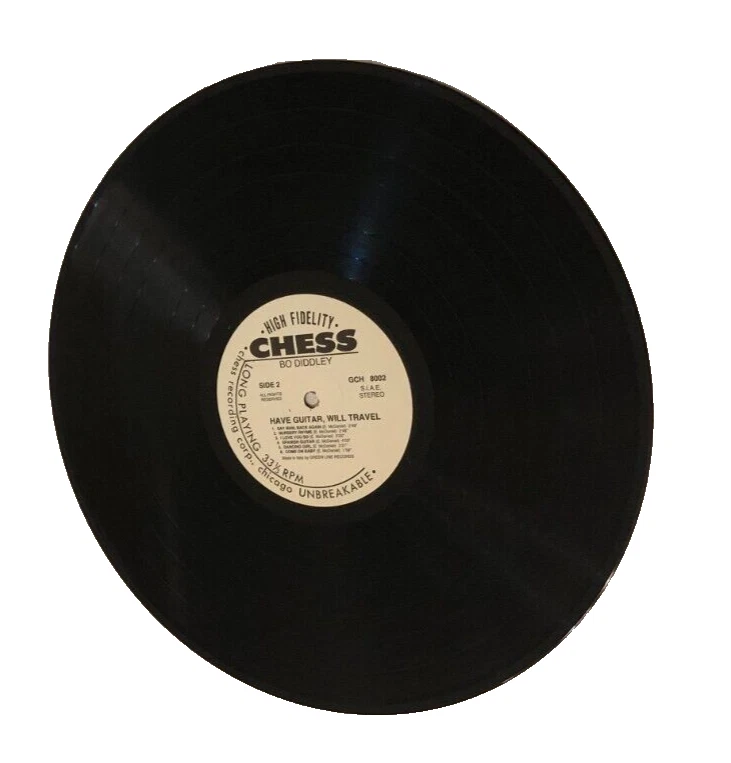 Bo Diddley Guitar Travel GCH8002 Chess Stereo Italy Vintage 80s Reissue Vinyl LP Foto 4 de 4