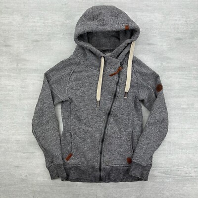 ALIFE and KICKIN Sweatshirt Womens Small Gray Full Zip Hoodie Logo