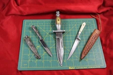 Vintage knife lot - A. Saldana 6" Gaucho Made in Brazil & 7" Belt knife W/Sheath