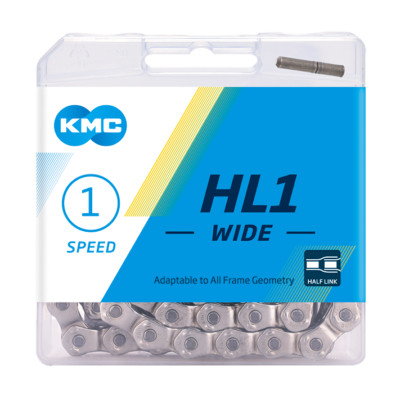 KMC Kette HL1 WIDE - Halbglied - silber - Single 1/2'' x 1/8'' BMX Freestyle Bike