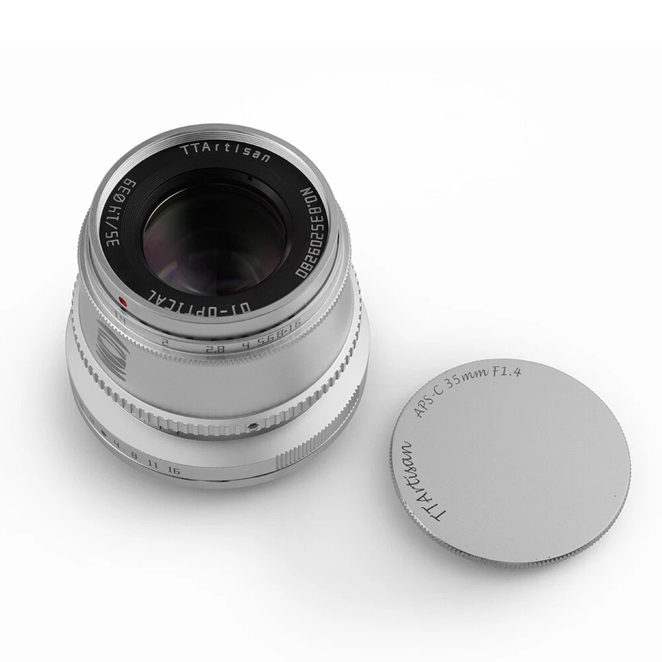 TTArtisans 35mm F1.4 APS-C Lens for Sony E mount a5000 a5500 a6000 a6300 Silver - Image 4 of 4