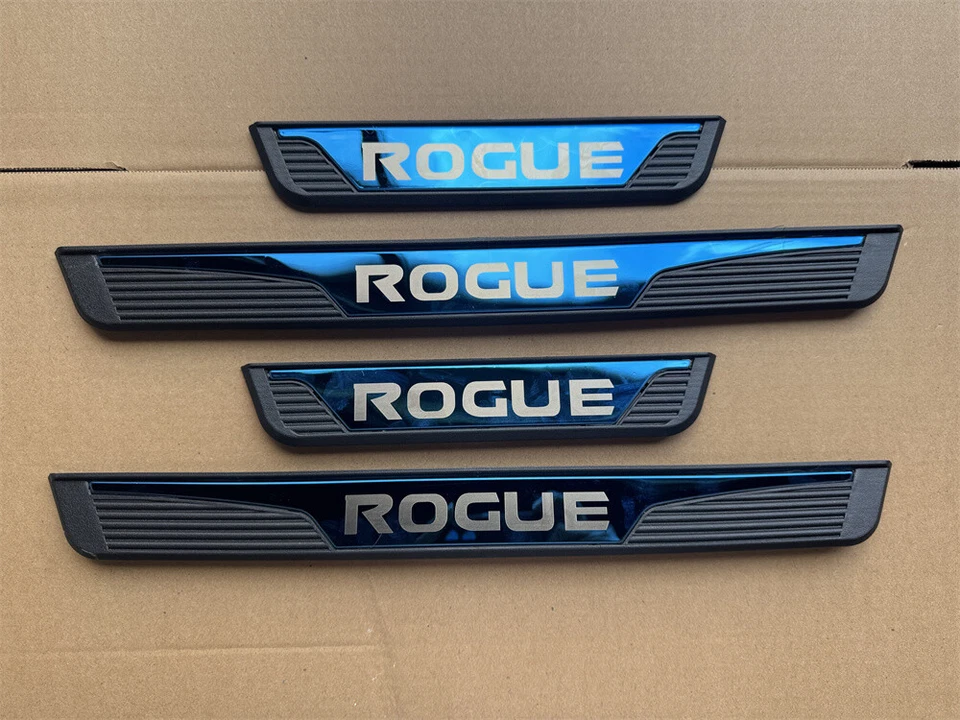 Car Accessories For NISSAN Rogue Steel Door Sill Protector Scuff Plate Guards X4 Foto 3 de 4