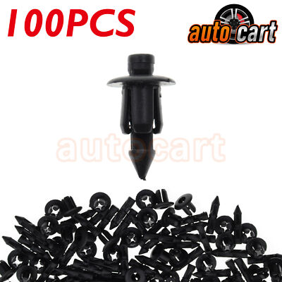100x Fender Fairing Clip Rivet For Kawasaki Ninja ZX14 ZX14R ZX6 ZX6R ZX6RR ZX7