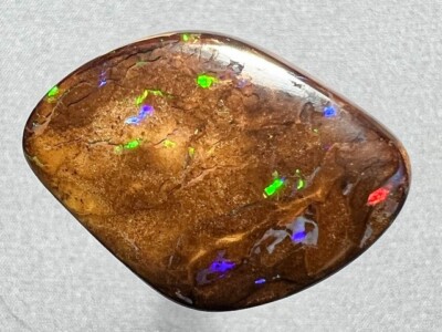 Bright Flecks of Color 28ct Natural Australian Solid Matrix Boulder Opal * Video