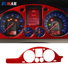 Cuadro velocímetro instrumento fibra de carbono rojo para Volkswagen Passat 2006-11