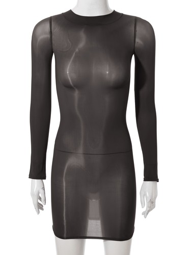 FEESHOW Women Sheer Mesh Dress Short Sleeve Cover Up See Through Club AU - Picture 128 of 194