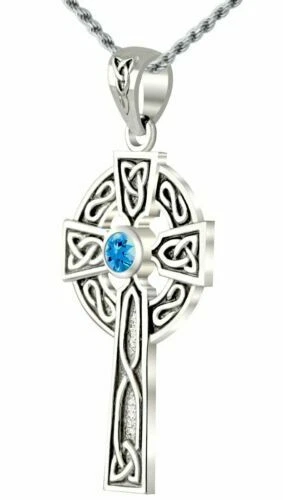 Collane e pendagli di lusso con gemme blu di pietra principale zircone