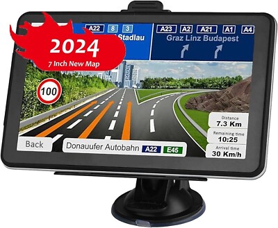 Car Truck GPS Navigation 7 Inch Touch Screen 2025 Maps Spoken Direction
