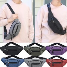 Men Crossbody Bag Waist Bum Bag Fanny Pack Pouch Wallet Adjustable Belt Travel
