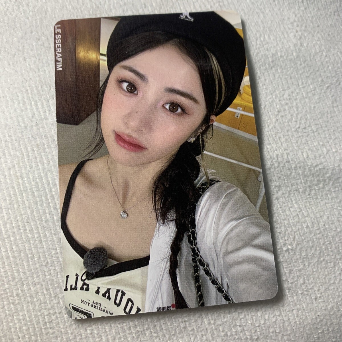 Yunjin LE SSERAFIM PERFECT NIGHT Celeb K-pop Girl Photo Card Black