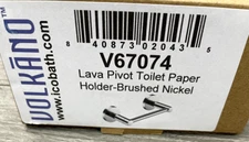 ICO Bath V67074 Lava Pivot Wall Mounted Pivoting Toilet Paper Holder,Nickel