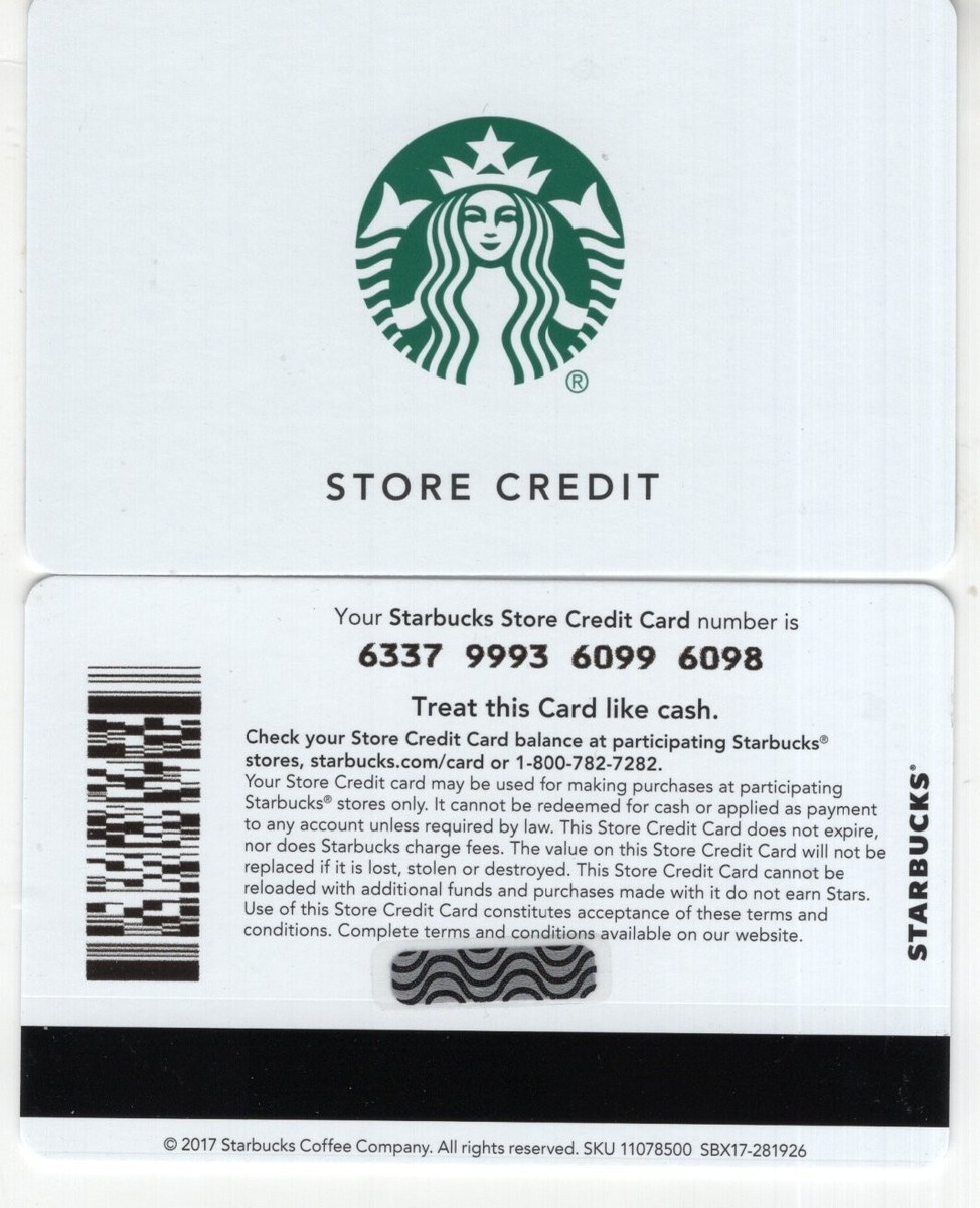 NEWEST 2025 Starbucks STORE CREDIT Gift Card 6337 NO MONEY