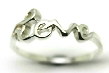 Kaedesigns New Size P Solid Sterling Silver Love Initial Ring