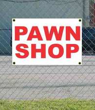 2x3 PAWN SHOP Red  White Banner Sign NEW Discount Size  Price FREE SHIP