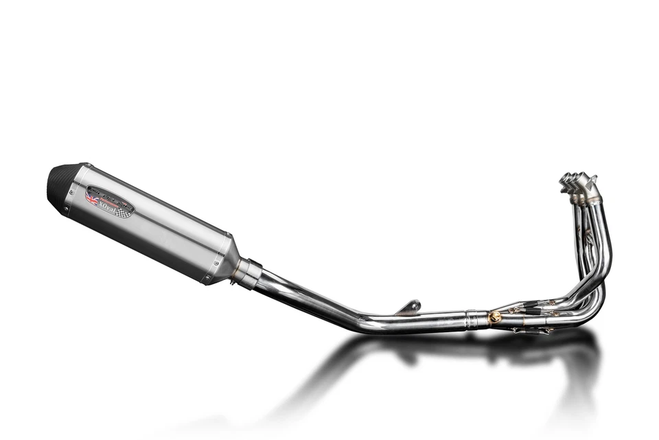 Silenciador de escape completo Triumph Daytona 675 675R 2009-12 3-1 13,5" X-Oval de acero inoxidable Foto 3 de 4