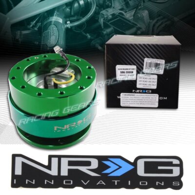 GREEN ALUMINUM BALL LOCK NRG STEERING WHEEL GEN 2.0 QUICK RELEASE ADAPTER KIT